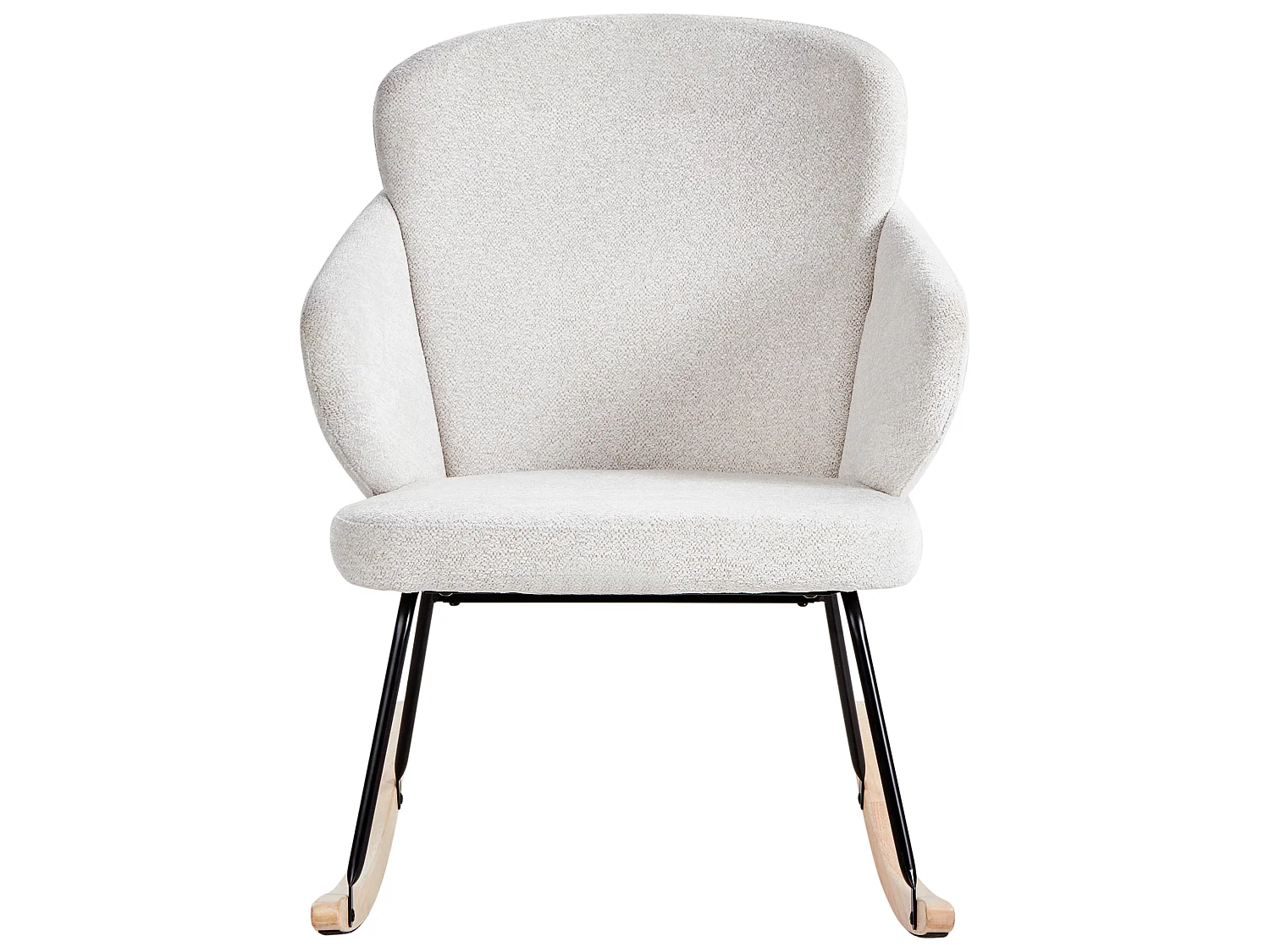 Fauteuil à bascule VIKEN Tissu Blanc cassé