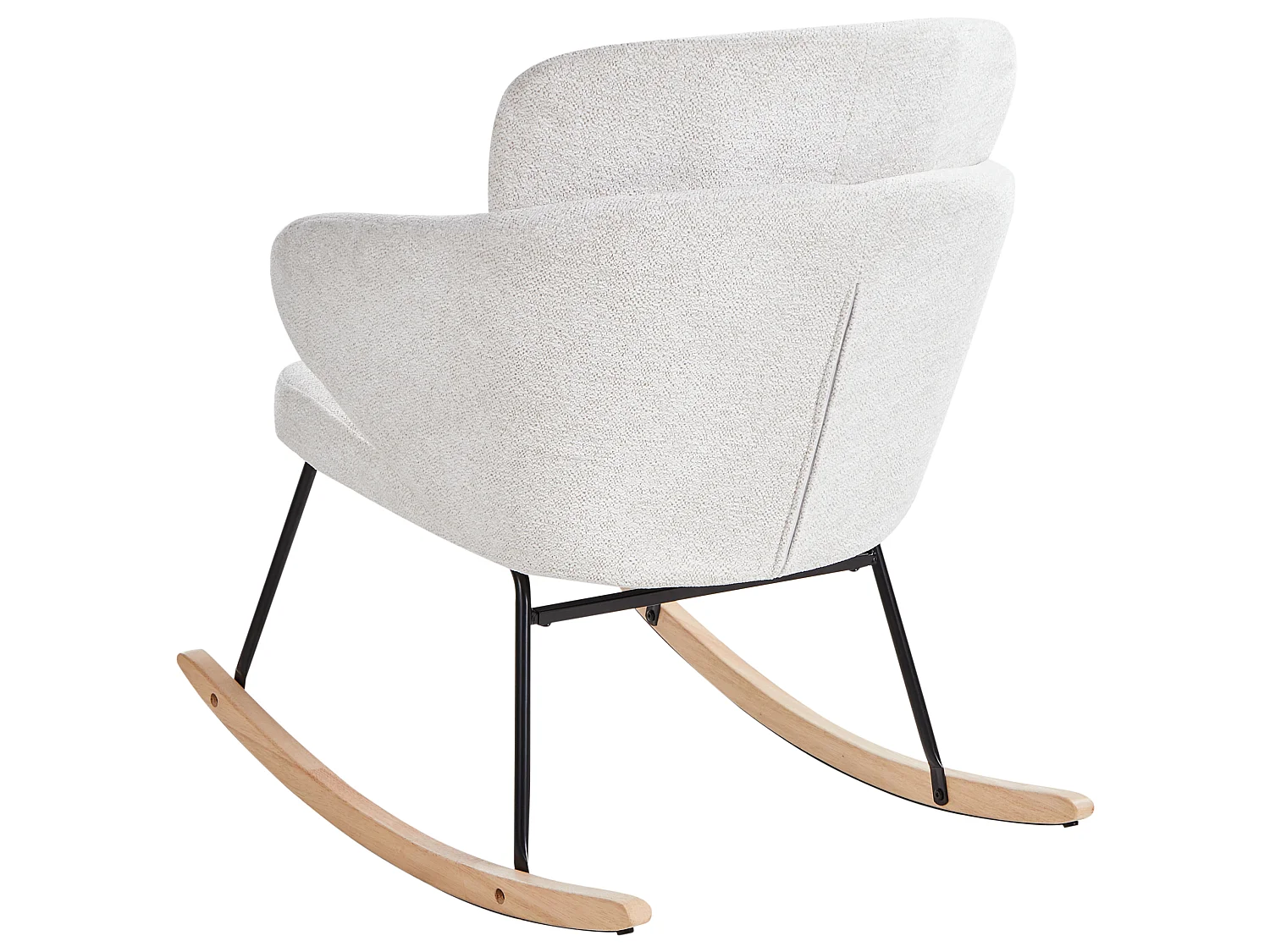 Fauteuil à bascule VIKEN Tissu Blanc cassé