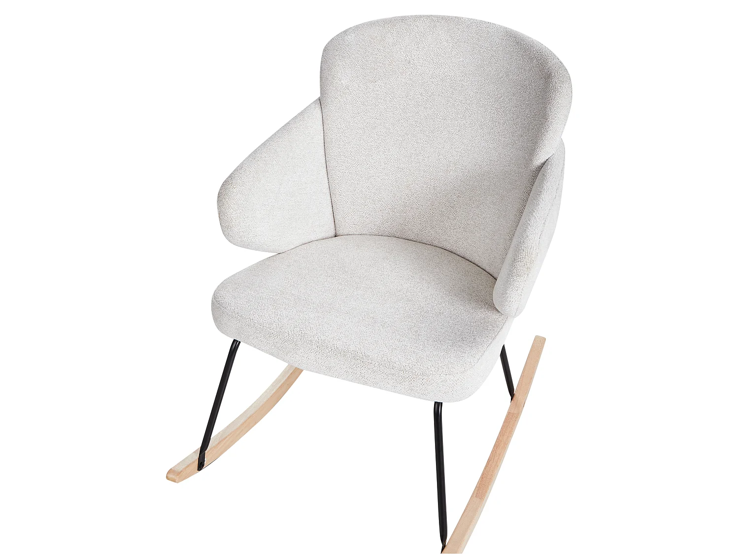 Fauteuil à bascule VIKEN Tissu Blanc cassé