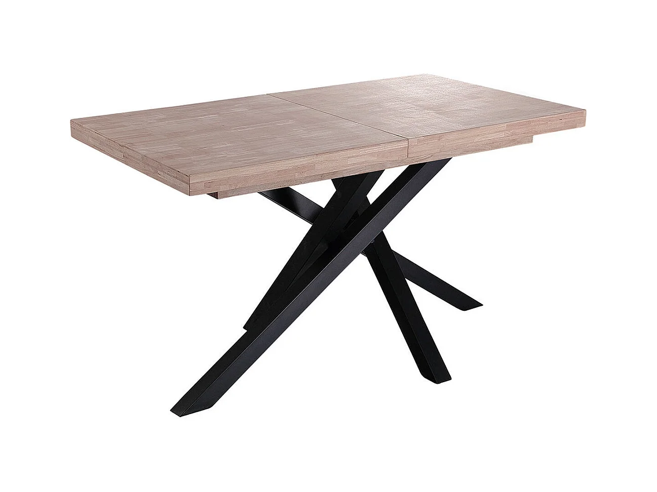 Mesa de comedor Xena extensible forma rectangular roble Honey/negro 76x140-180-220x90 cm Adec