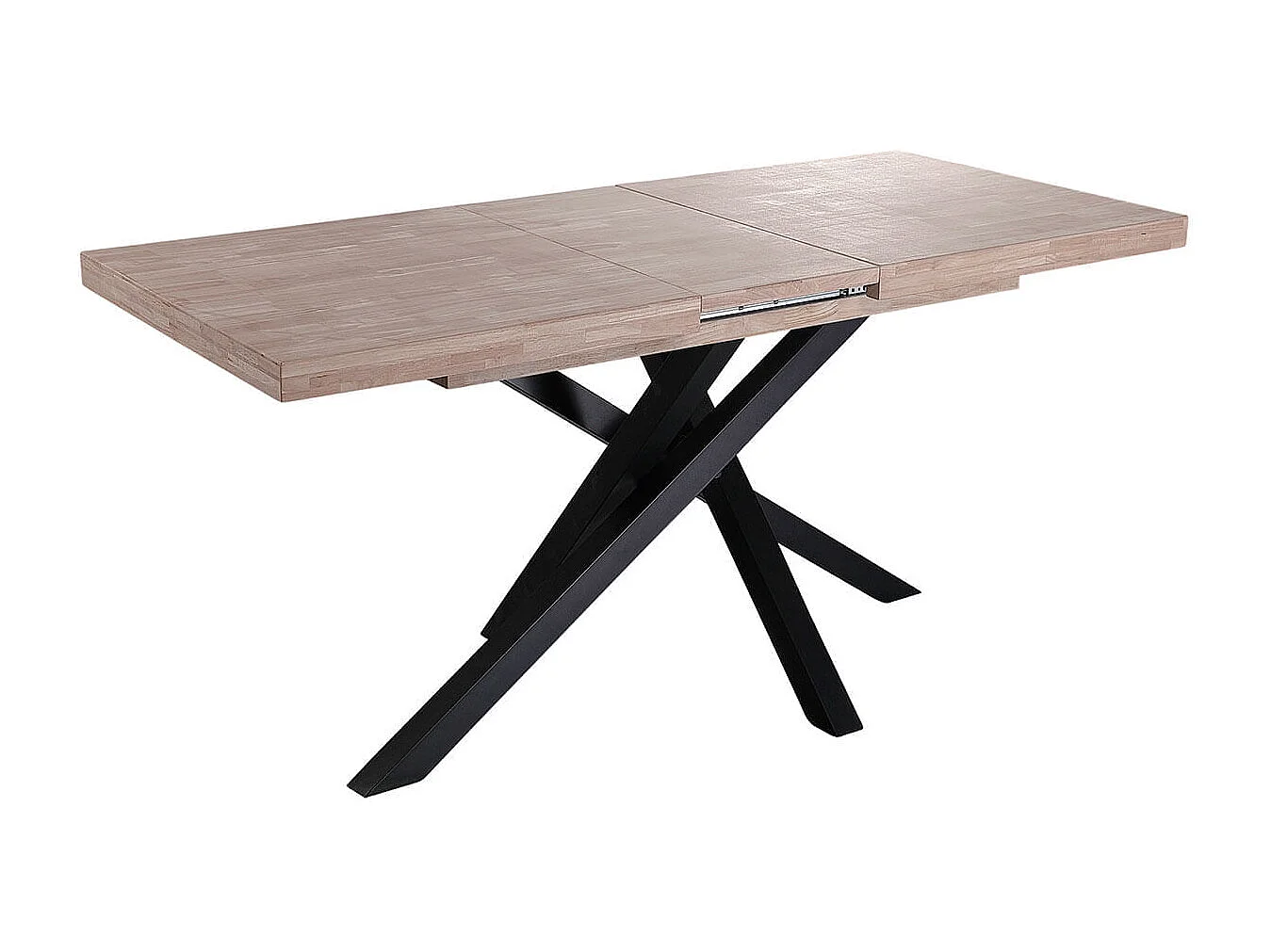 Mesa de comedor Xena extensible forma rectangular roble Honey/negro 76x140-180-220x90 cm Adec