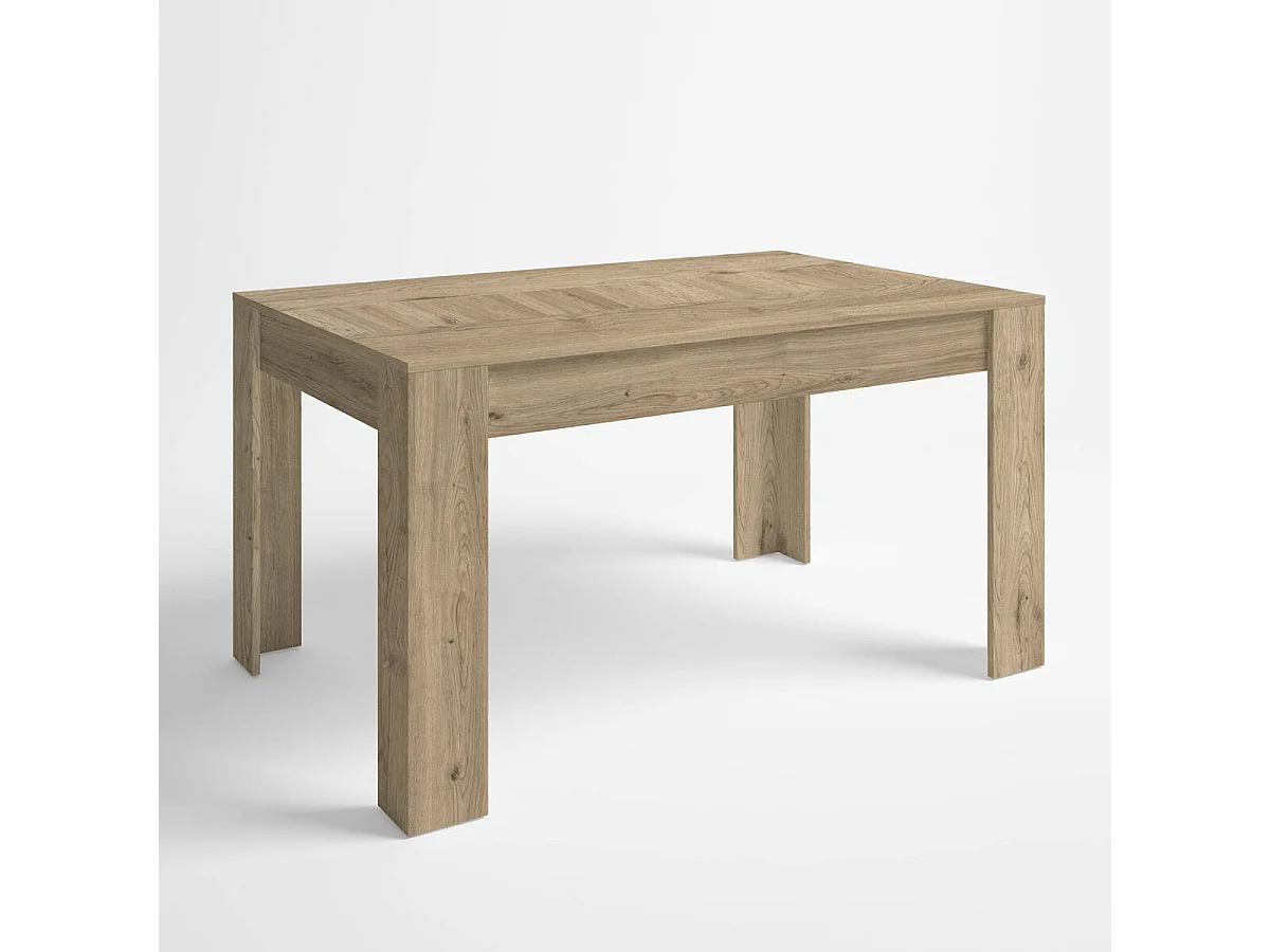 Mesa de comedor extensible BASS de 140,4/200,4x90x76,1 cm. Color NATURALE