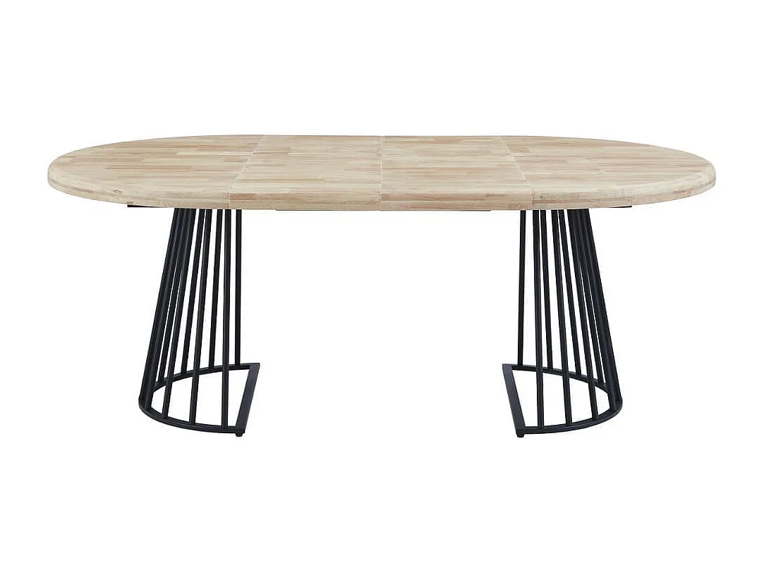 Mesa de comedor Brad extensible diseño redondo nordish/negro Ø120 cm Adec