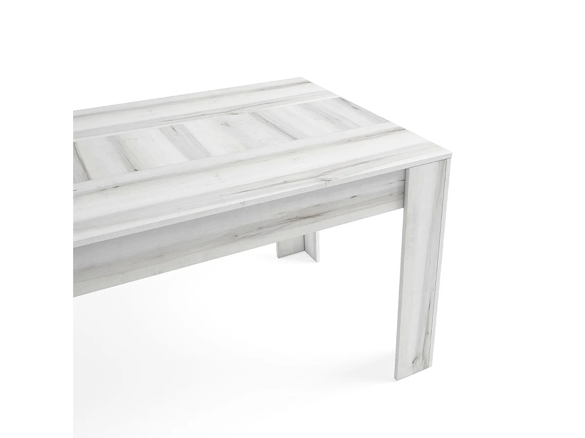 Mesa de comedor Bass extensible albo 76,1x140,4-200x90,4 cm