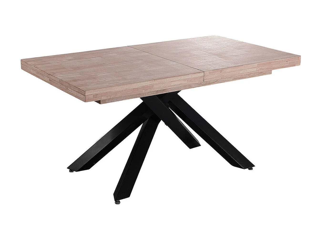 Mesa de comedor Xena extensible forma rectangular roble Honey/negro 76x160-200-240x90 cm Adec