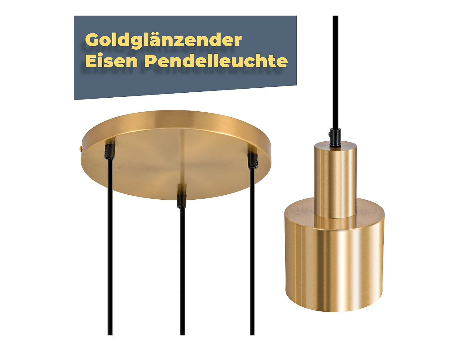 NETTLIFE suspension table à manger lampe suspendue lampe suspension vintage 3 flammes ronde design moderne E27