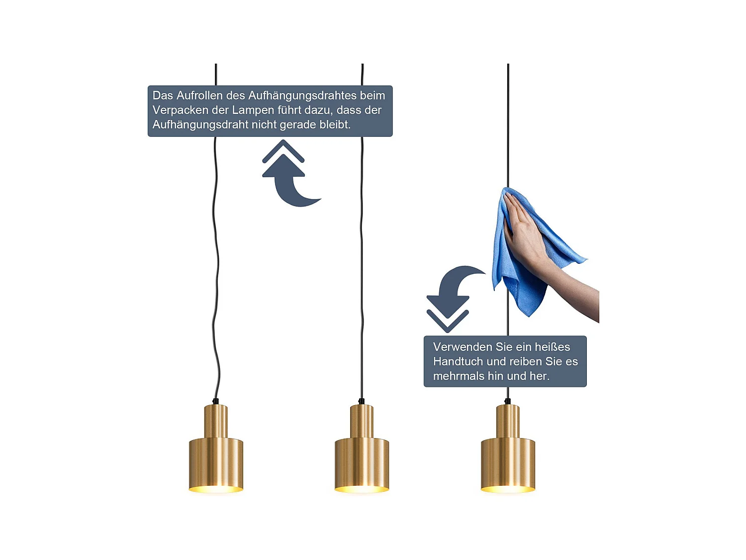 NETTLIFE suspension table à manger lampe suspendue lampe suspension vintage 3 flammes ronde design moderne E27