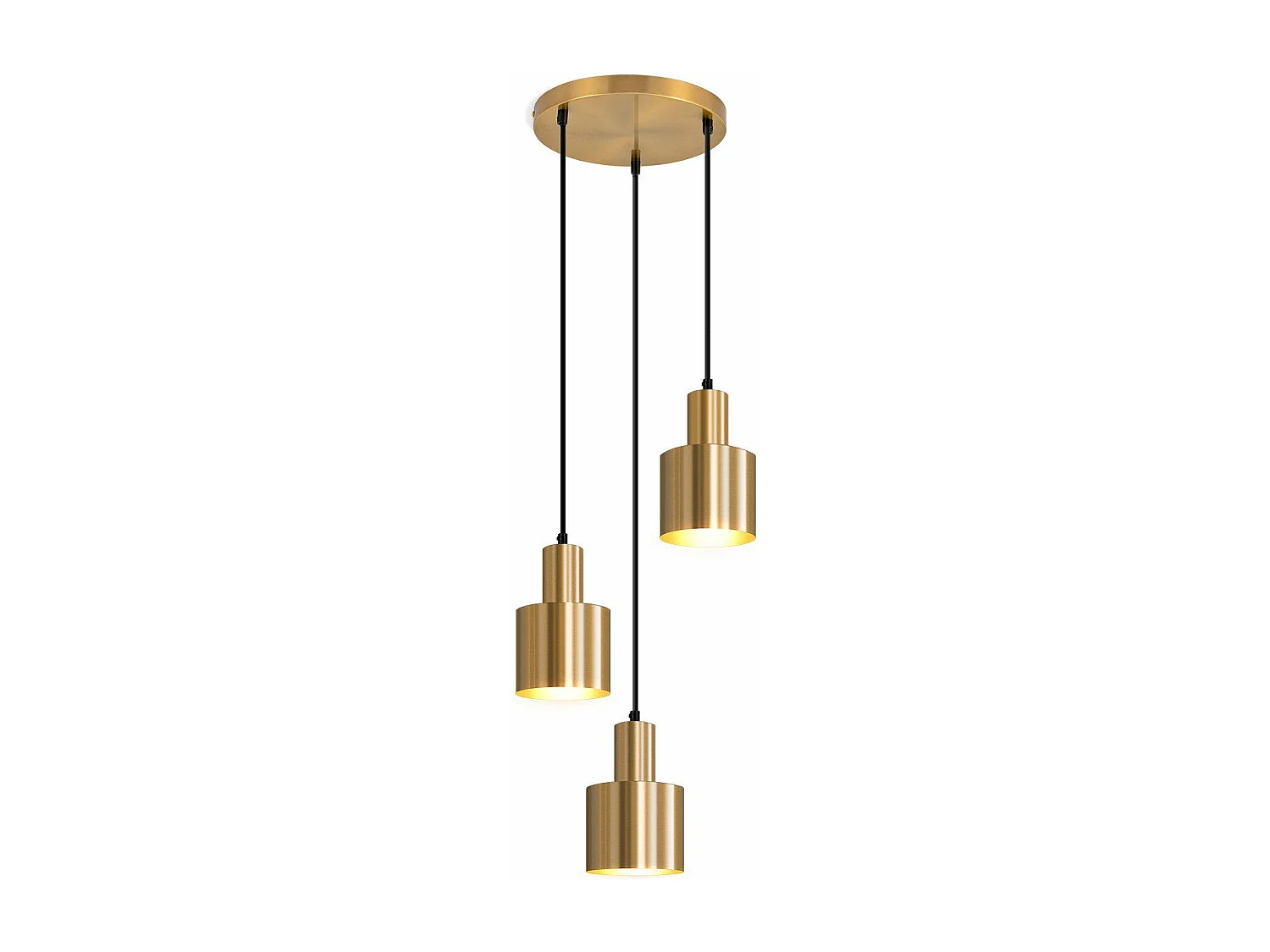 NETTLIFE suspension table à manger lampe suspendue lampe suspension vintage 3 flammes ronde design moderne E27