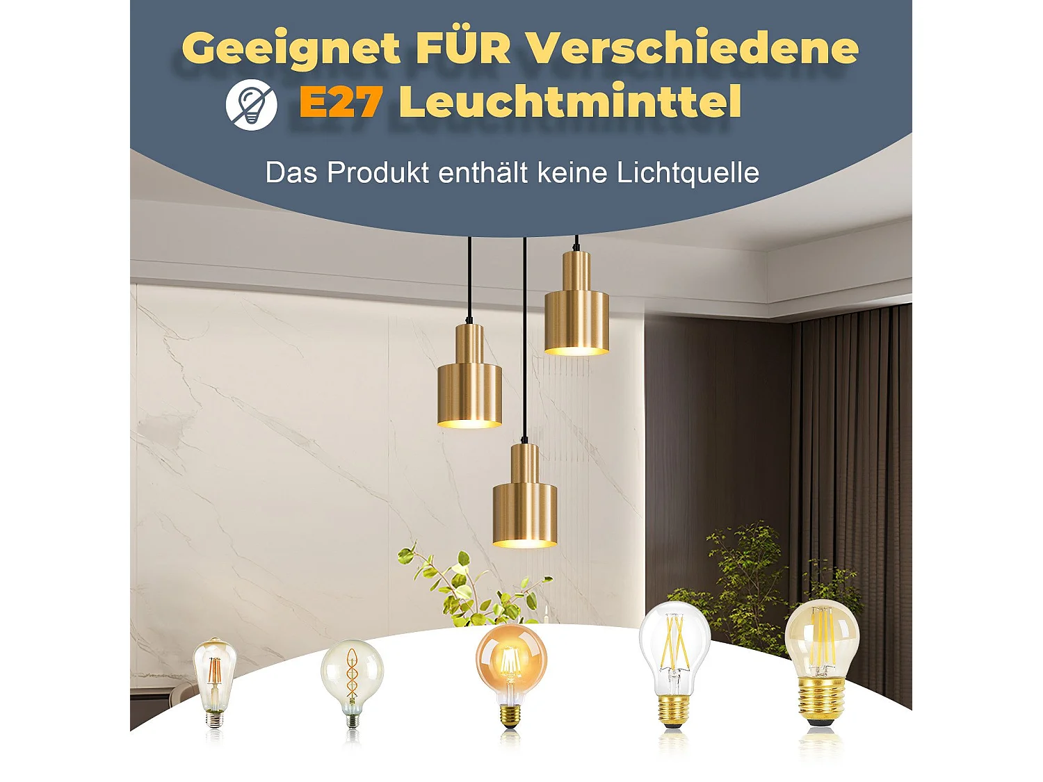 NETTLIFE suspension table à manger lampe suspendue lampe suspension vintage 3 flammes ronde design moderne E27