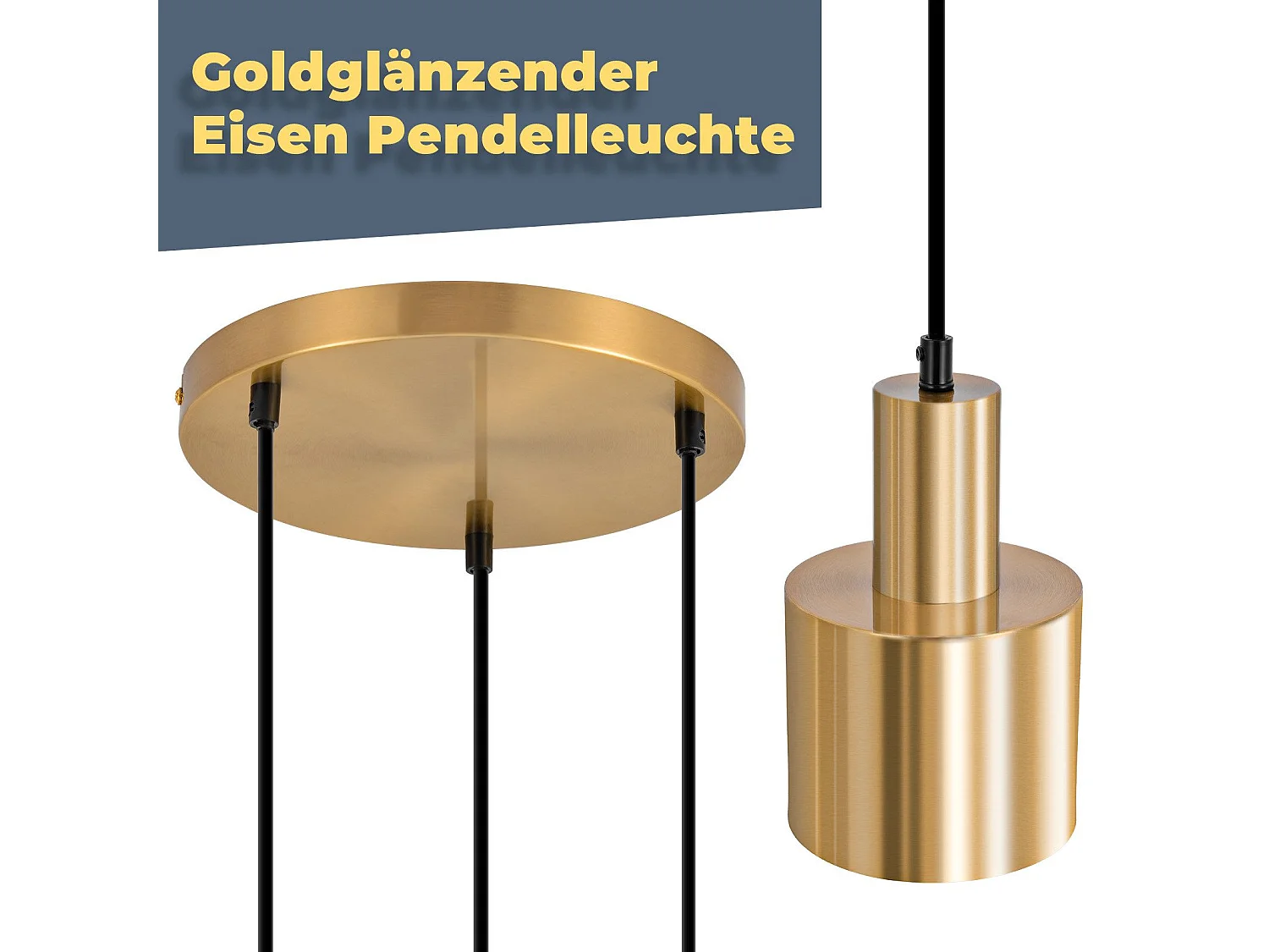 NETTLIFE suspension table à manger lampe suspendue lampe suspension vintage 3 flammes ronde design moderne E27