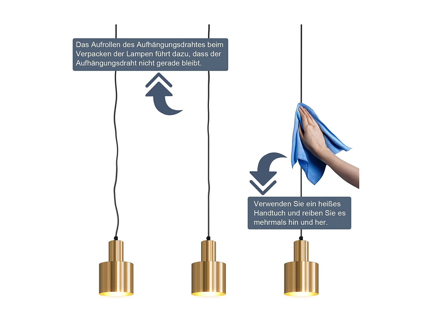 NETTLIFE suspension table à manger lampe suspendue lampe suspension vintage 3 flammes ronde design moderne E27