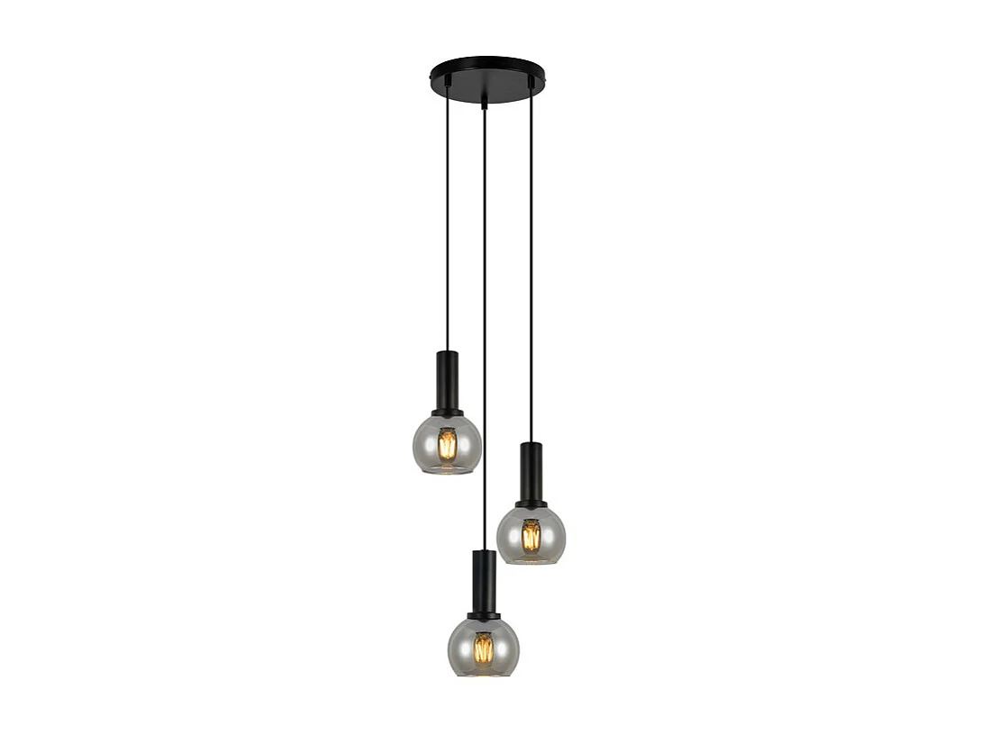 Lampe suspendue NETTLIFE pour table à manger, suspension en verre à 3 flammes vintage suspendue E27