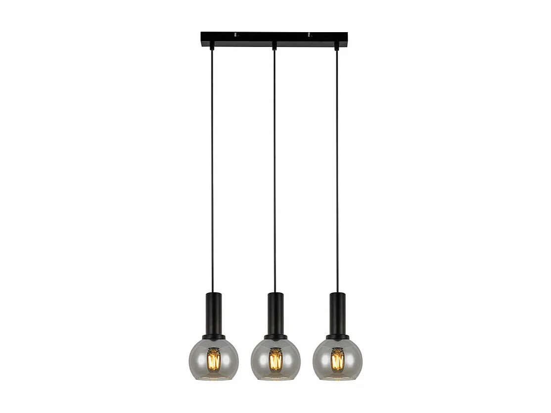 Suspension NETTLIFE vintage 3 flammes lampe suspendue verre E27 à manger lampe réglable en hauteur industrielle