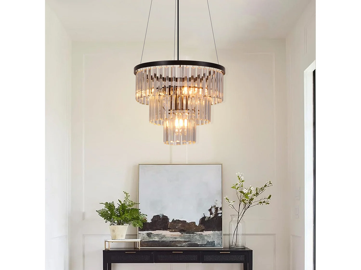 NETTLIFE Lampa wisząca do jadalni Lampa do jadalni Lampa wisząca E27 Lampa do salonu Sypialnia Czarna