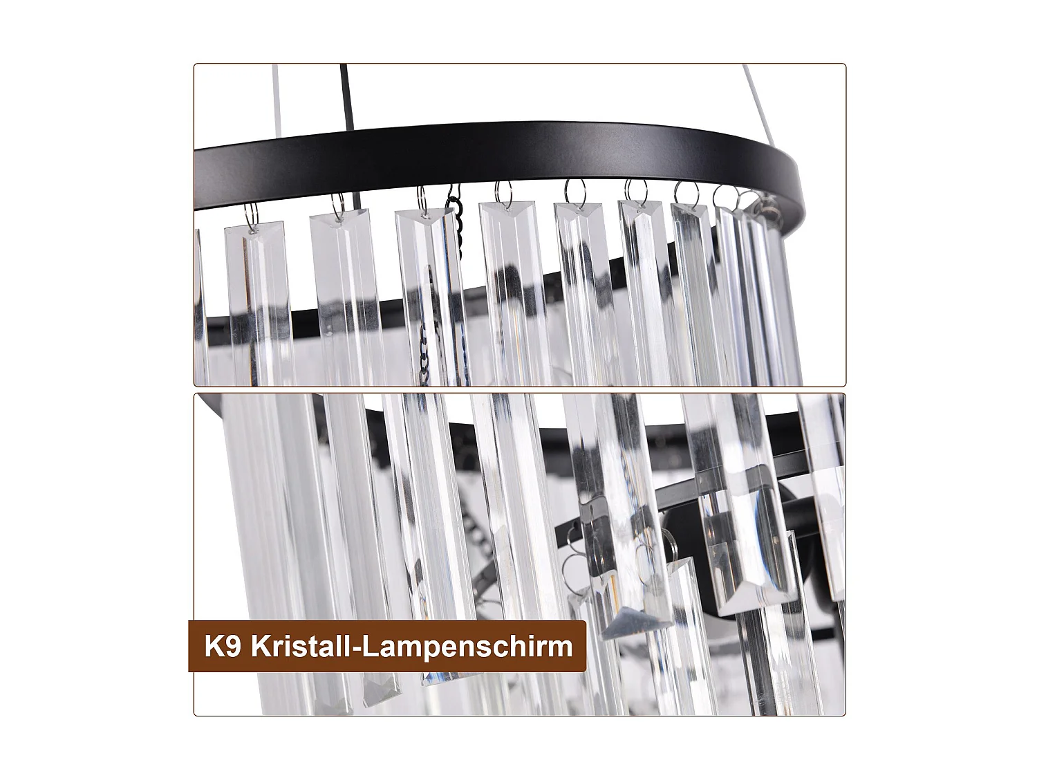 NETTLIFE Lampa wisząca do jadalni Lampa do jadalni Lampa wisząca E27 Lampa do salonu Sypialnia Czarna