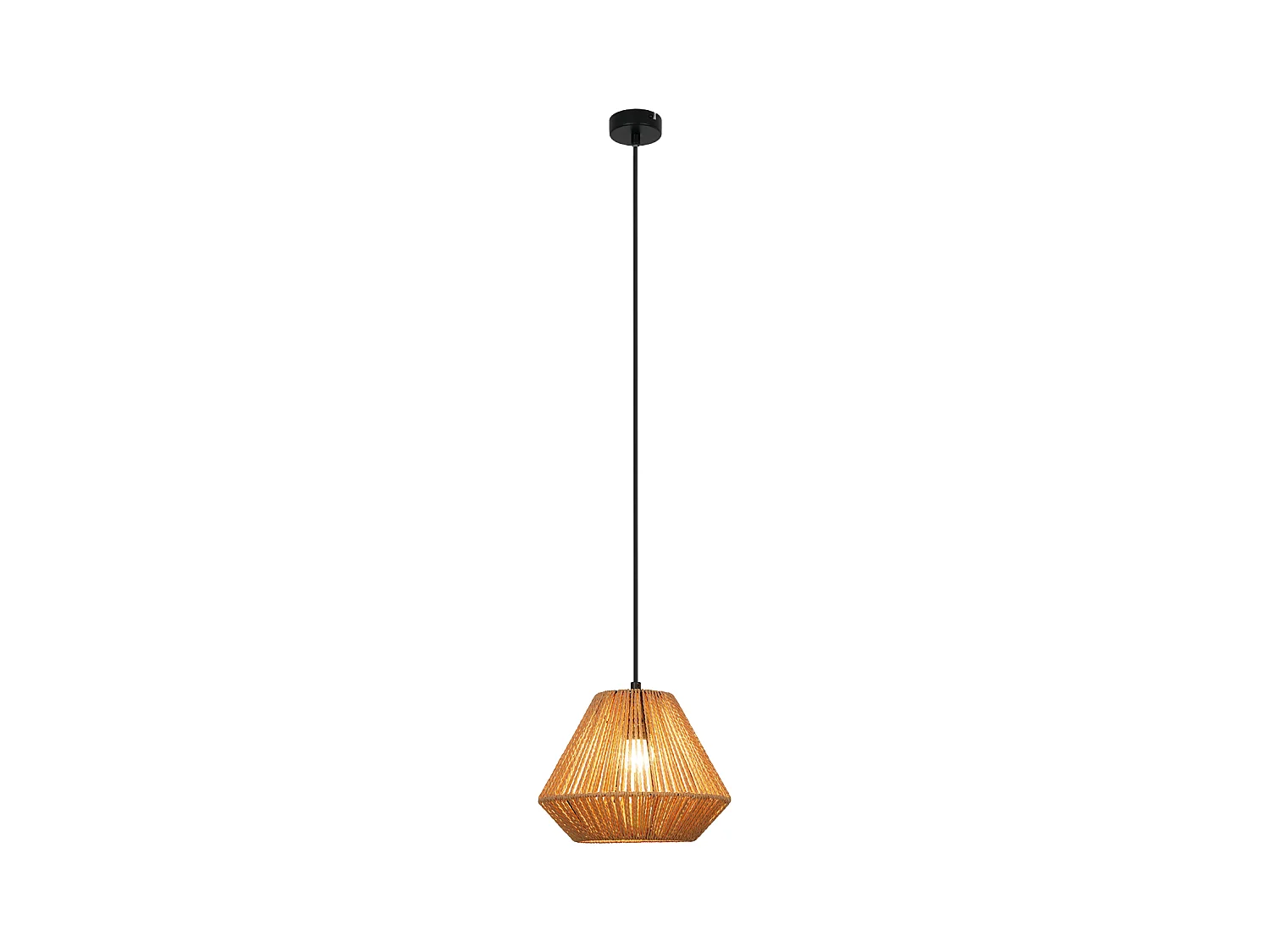 NETTLIFE Vintage Esstisch Pendelleuchte 1 flammig Hanfseil Laterne Design E27 Esszimmerlampe