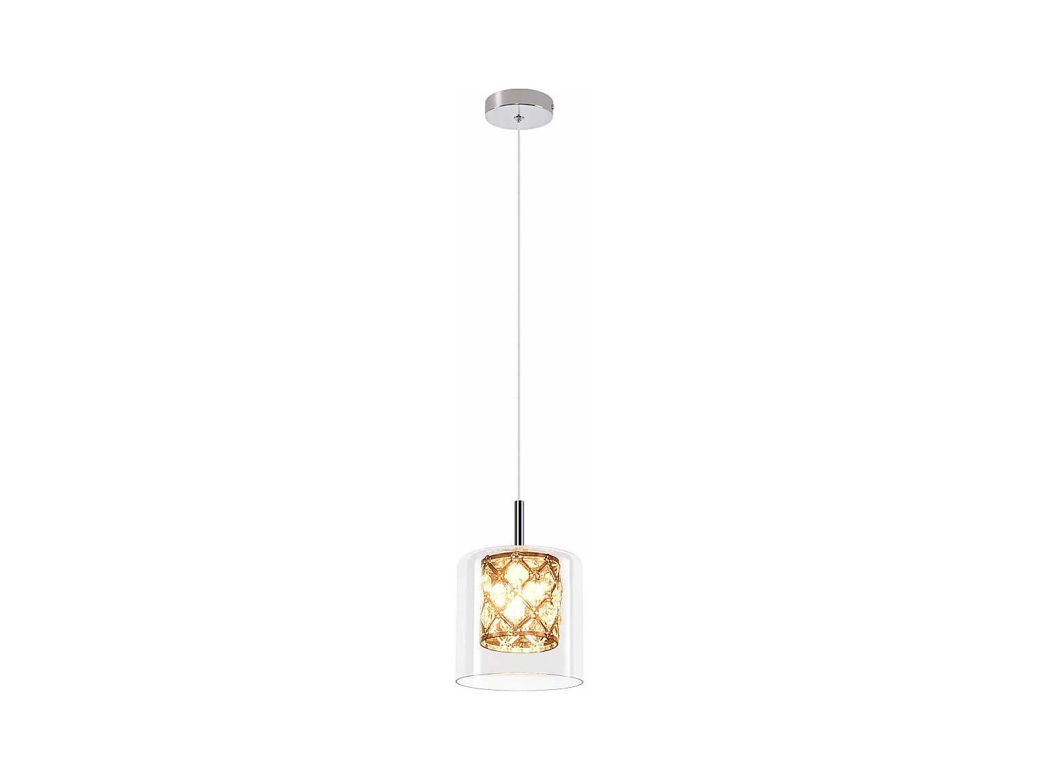 NETTLIFE Lampe Suspendue Pour Salle à Manger En Verre G9 Cristal Moderne à Hauteur Réglable