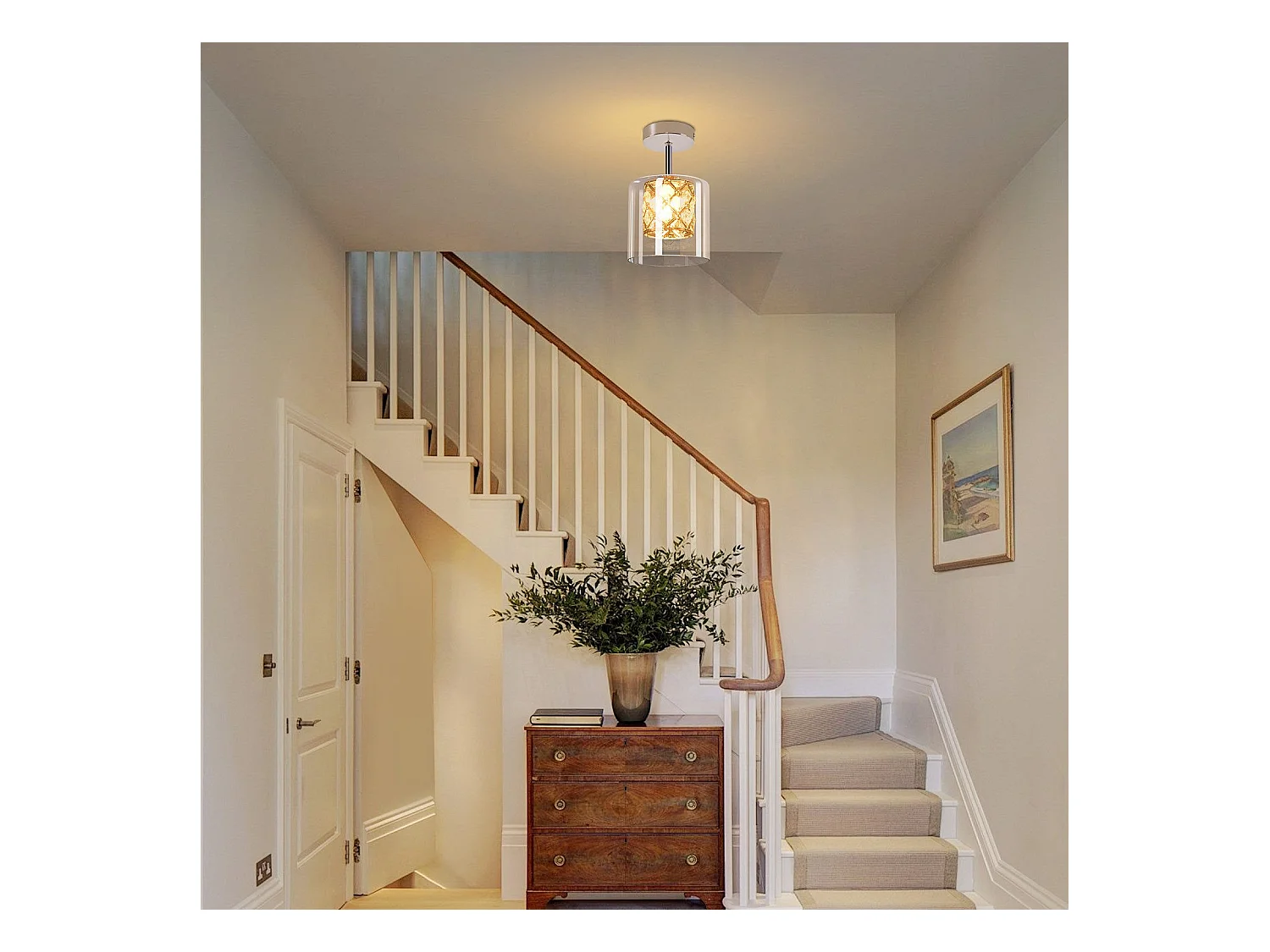 NETTLIFE Lampe Suspendue Pour Salle à Manger En Verre G9 Cristal Moderne à Hauteur Réglable