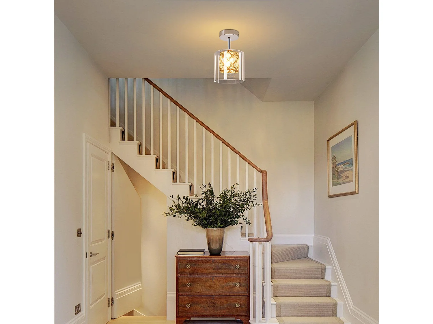 NETTLIFE Lampe Suspendue Pour Salle à Manger En Verre G9 Cristal Moderne à Hauteur Réglable