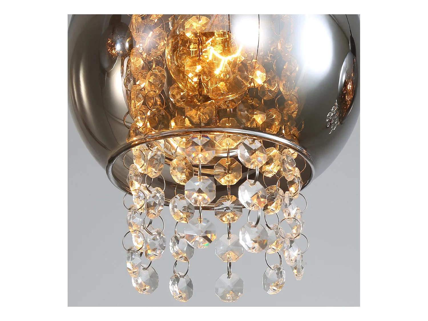 NETTLIFE Lampe Suspendue Pour Table à Manger En Cristal Noir E27 Lampe Suspendue Moderne Pour Salon