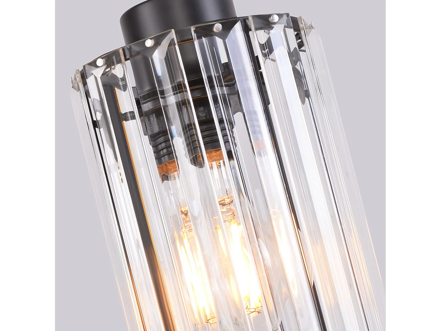 NETTLIFE Hanglamp Kristal E27 Fitting 4-Lichts Zwart Metaal Keukenlamp Modern Eettafellamp Max. 25W voor Eetkamer | Eettafel | Slaapkamer | Woonkamer zonder lamp