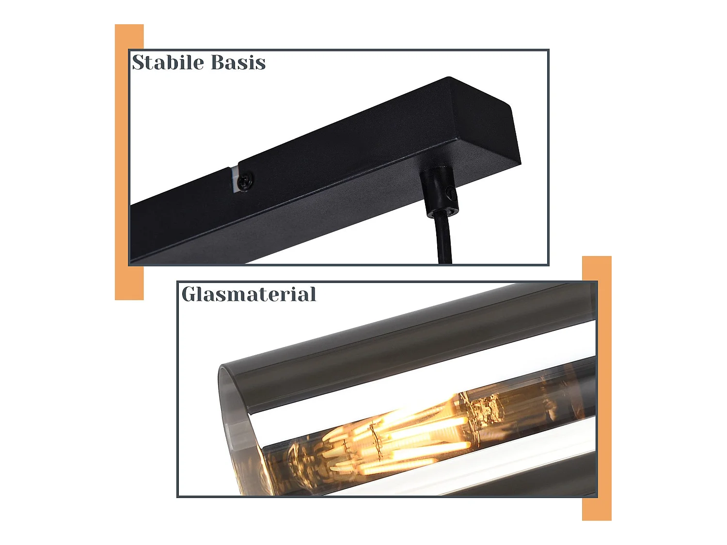 NETTLIFE Suspension pour table à manger, lampe suspendue E27, 4 flammes, LED réglable, abat-jour moderne en verre