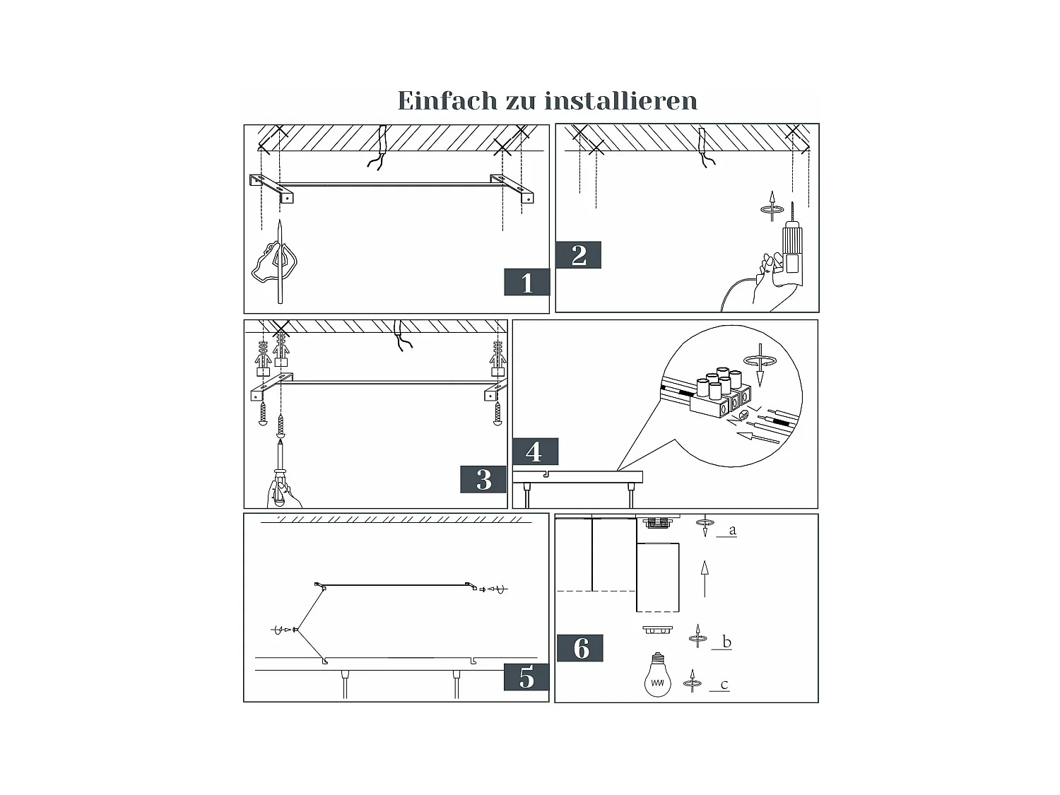 NETTLIFE Suspension pour table à manger, lampe suspendue E27, 4 flammes, LED réglable, abat-jour moderne en verre