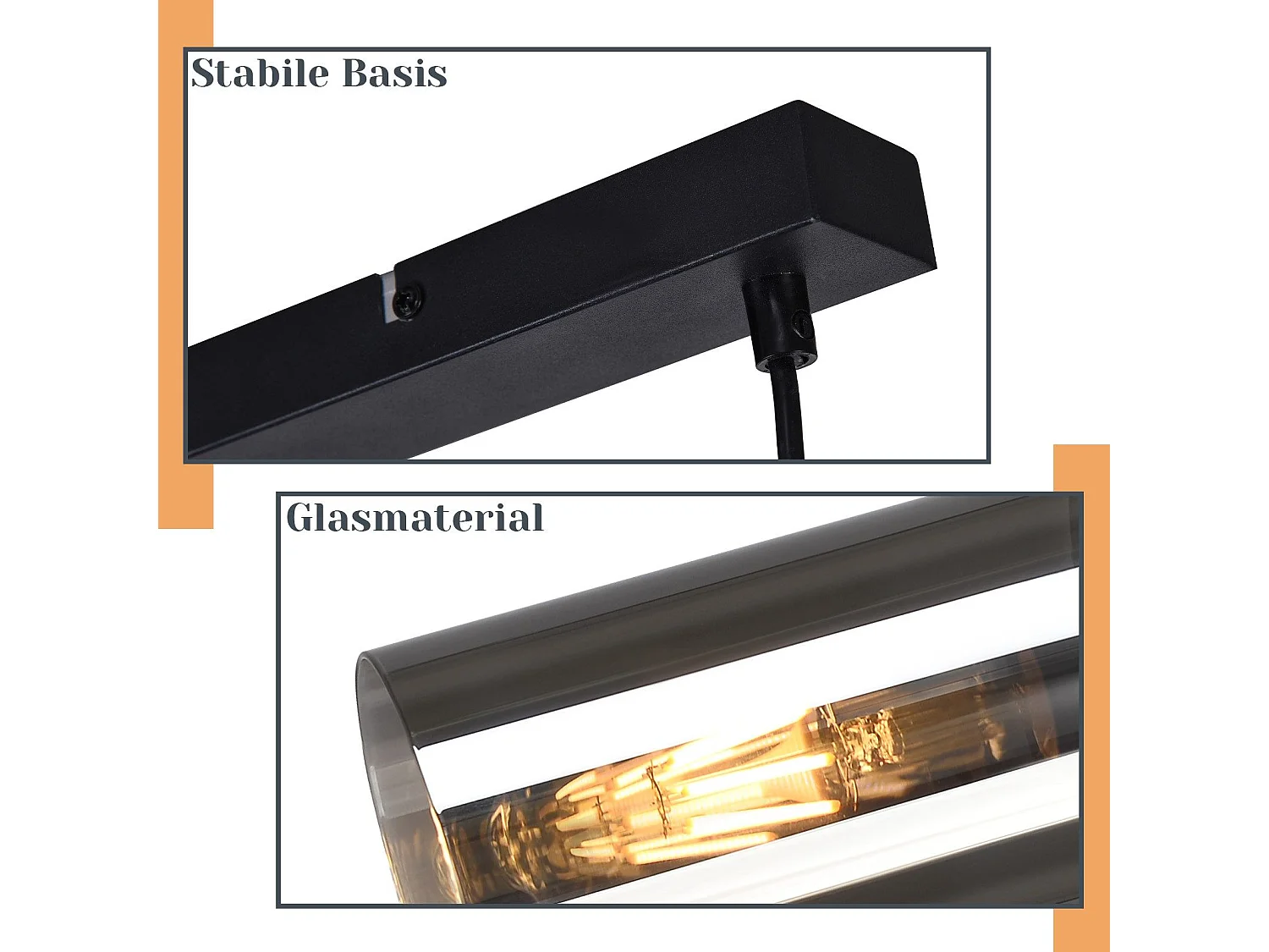 NETTLIFE Suspension pour table à manger, lampe suspendue E27, 4 flammes, LED réglable, abat-jour moderne en verre