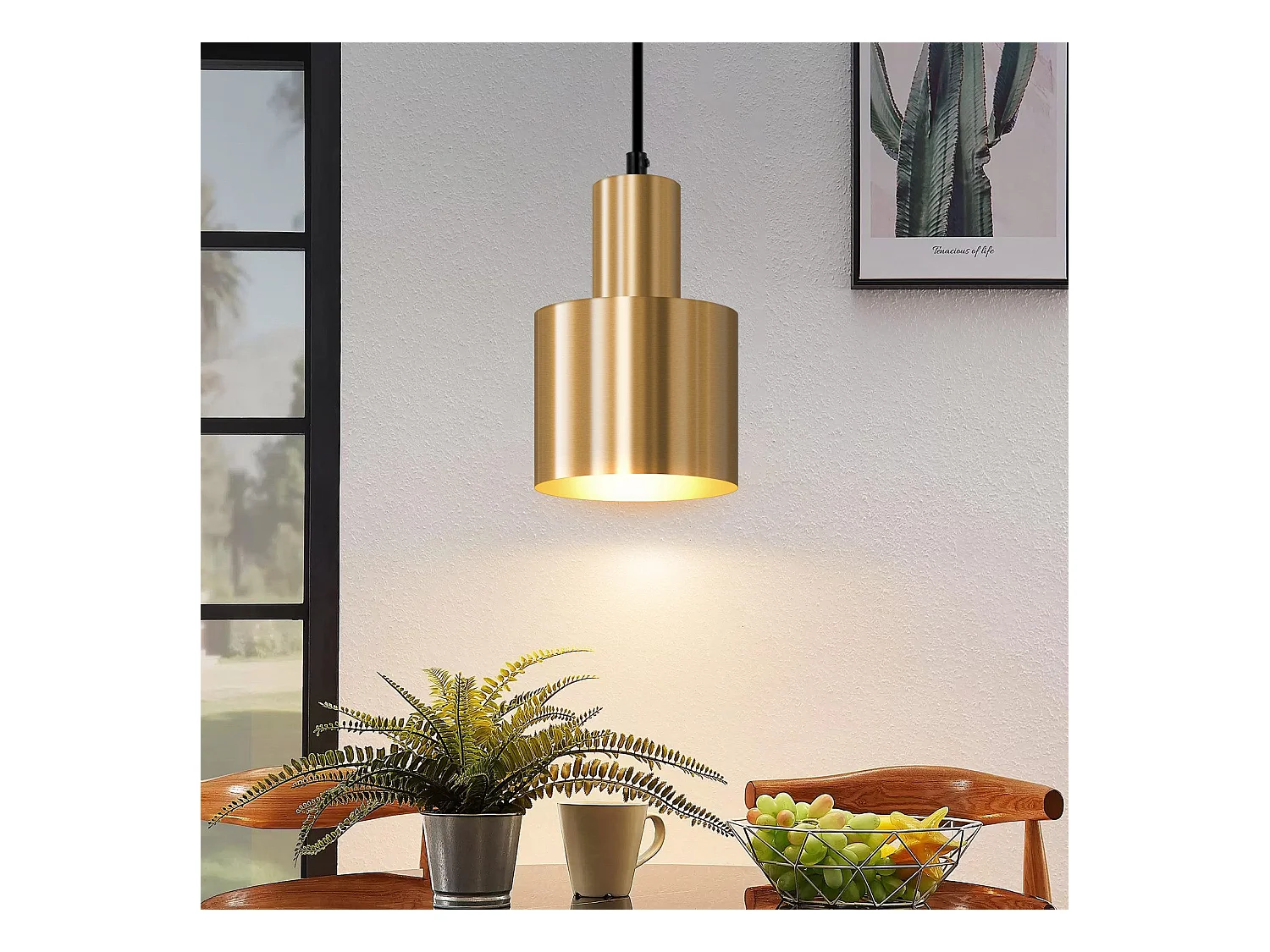 NETTLIFE suspension table à manger lampe suspendue vintage salle à manger 1 flamme à manger or design moderne E27