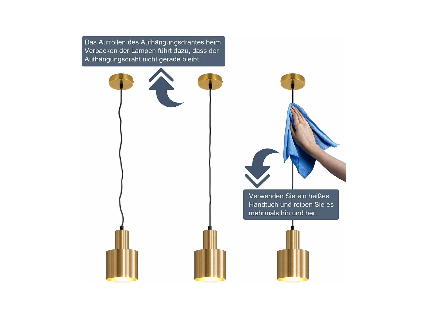 NETTLIFE suspension table à manger lampe suspendue vintage salle à manger 1 flamme à manger or design moderne E27