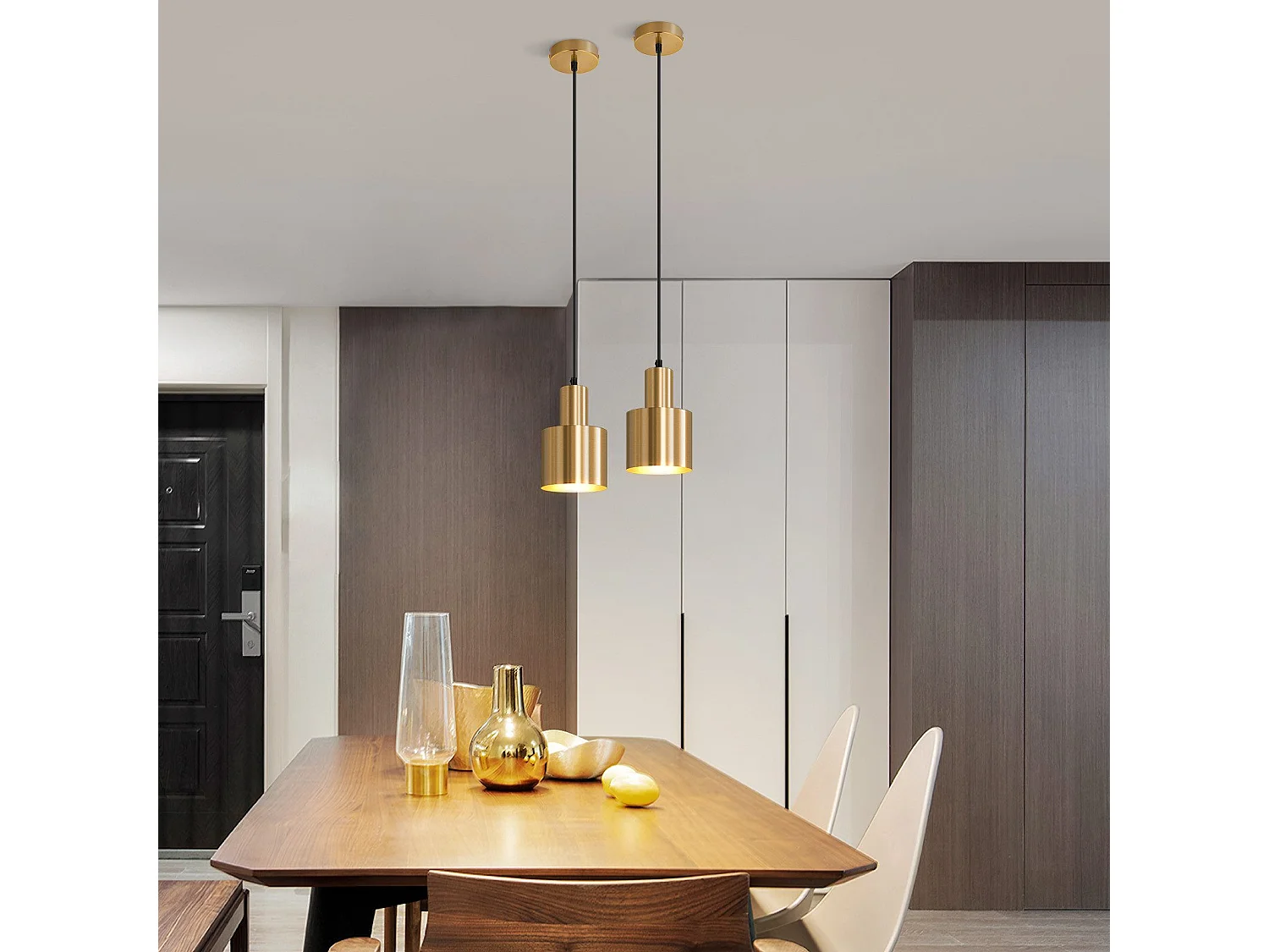 NETTLIFE Pendelleuchte Esstisch Hängelampe Vintage Esszimmer 1 flammig Dining Gold Modernes Design E27