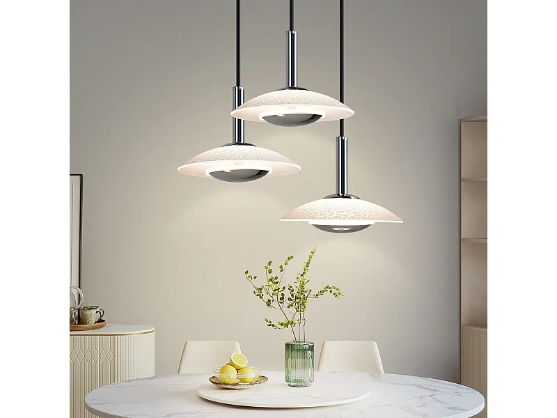 NETTLIFE LED hanglamp eettafel hanglamp modern design eetkamer hanglamp 3000K warm wit 3 vlammen