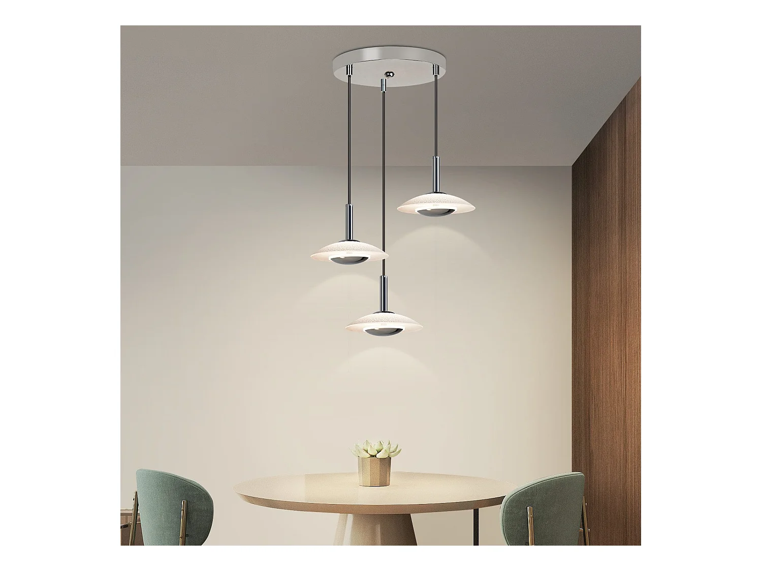 NETTLIFE Suspension LED lampe suspendue table à manger design moderne lampe suspendue salle à manger 3000K blanc chaud 3 flammes