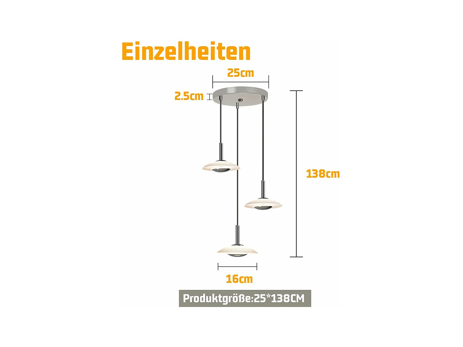 NETTLIFE Suspension LED lampe suspendue table à manger design moderne lampe suspendue salle à manger 3000K blanc chaud 3 flammes