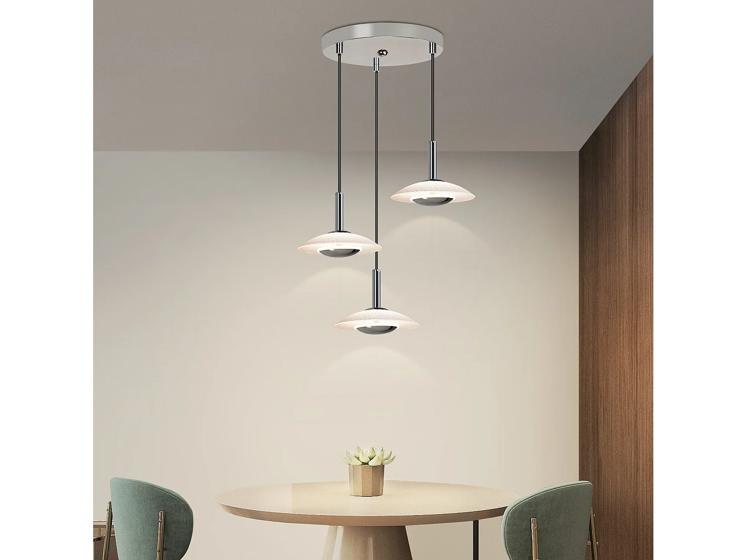 NETTLIFE LED Pendelleuchte Esstisch Hängelampe Modernes Design Esszimmer Hängelampe 3000K Warmweiß 3 Flammen