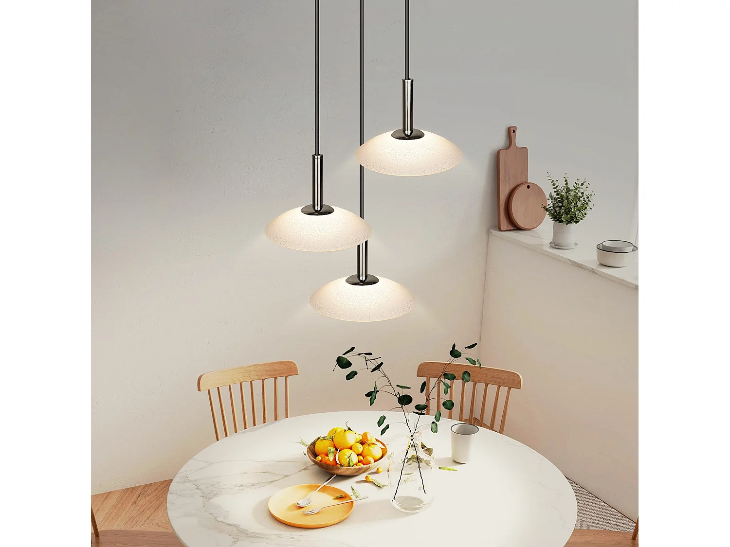 NETTLIFE LED Pendelleuchte Esstisch Hängelampe Modernes Design Esszimmer Hängelampe 3000K Warmweiß 3 Flammen