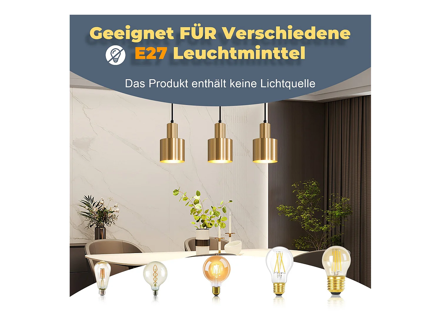 NETTLIFE suspension table à manger lampe suspendue vintage salle à manger 3 flammes à manger or design moderne métal E27