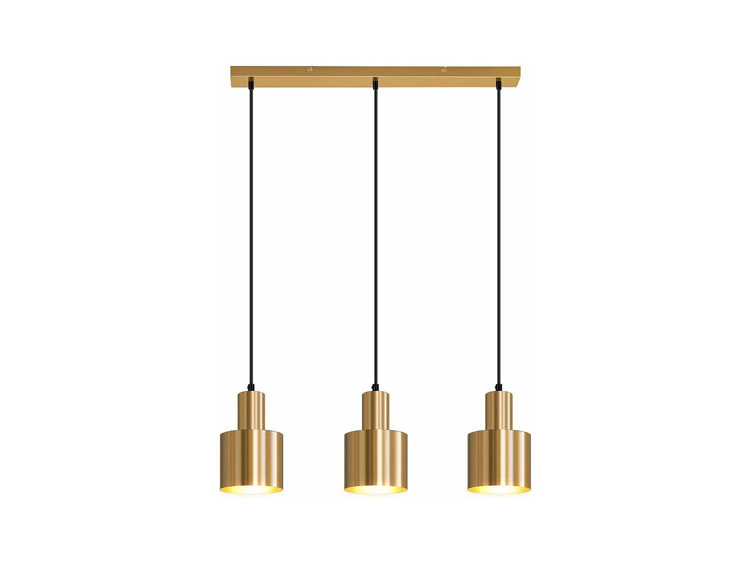 NETTLIFE suspension table à manger lampe suspendue vintage salle à manger 3 flammes à manger or design moderne métal E27