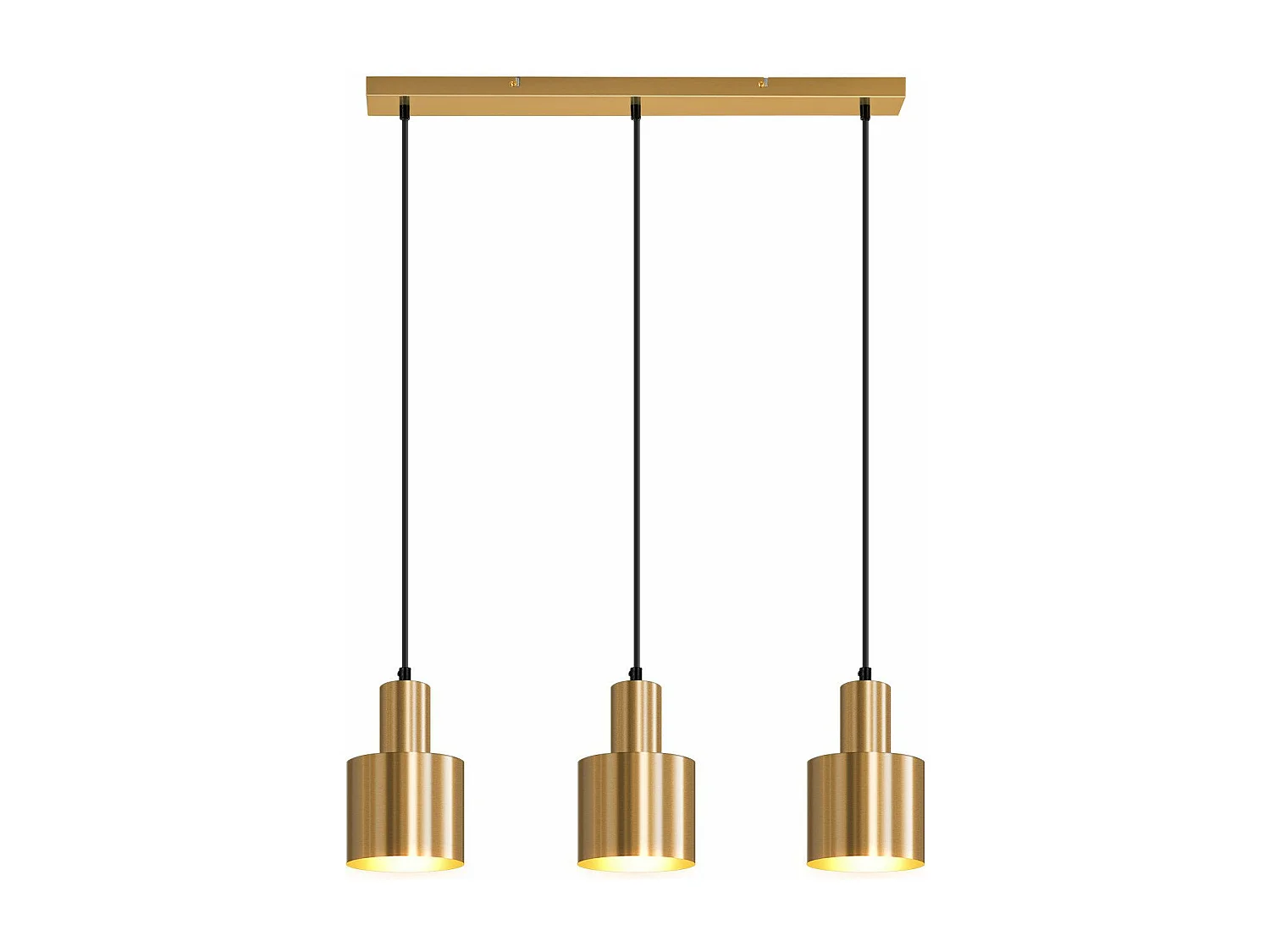 NETTLIFE suspension table à manger lampe suspendue vintage salle à manger 3 flammes à manger or design moderne métal E27