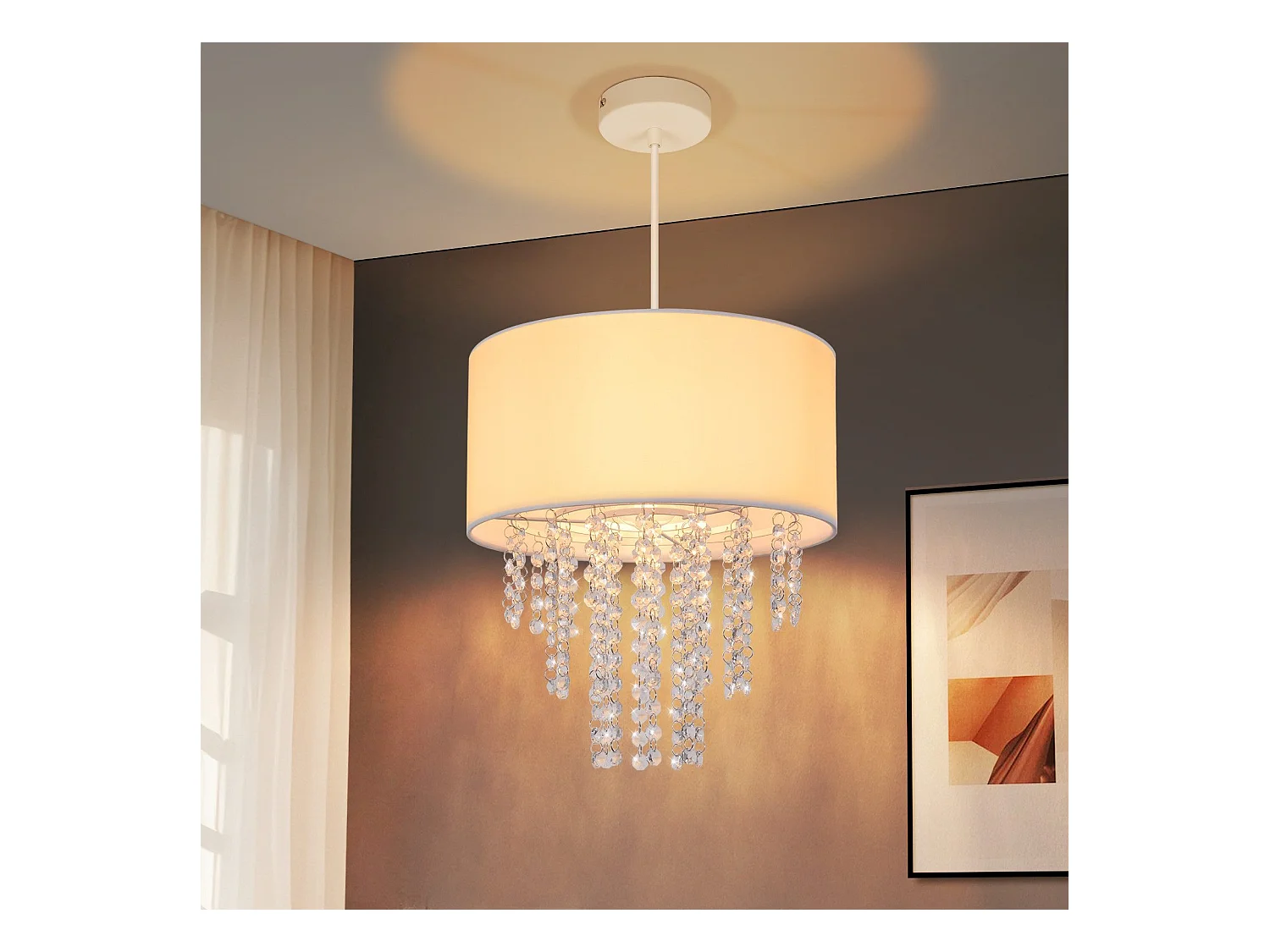 NETTLIFE Hanglamp voor Eettafel, Eetkamerlamp Zwart Eettafellamp 3-vlammig, E27