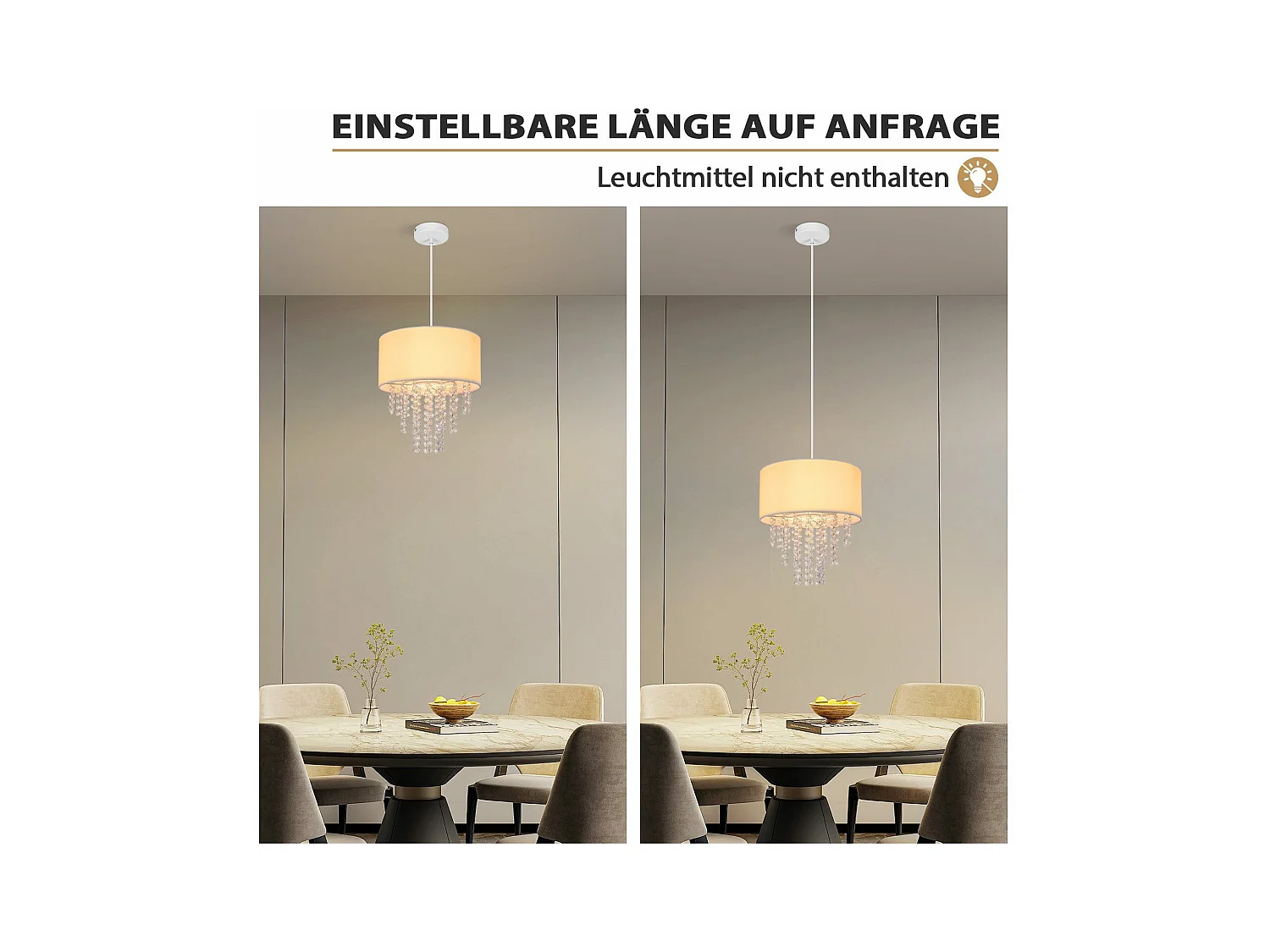 NETTLIFE Hanglamp voor Eettafel, Eetkamerlamp Zwart Eettafellamp 3-vlammig, E27