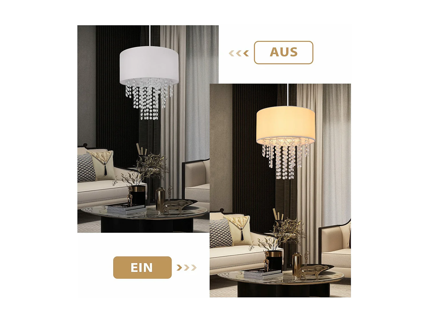 NETTLIFE Hanglamp voor Eettafel, Eetkamerlamp Zwart Eettafellamp 3-vlammig, E27