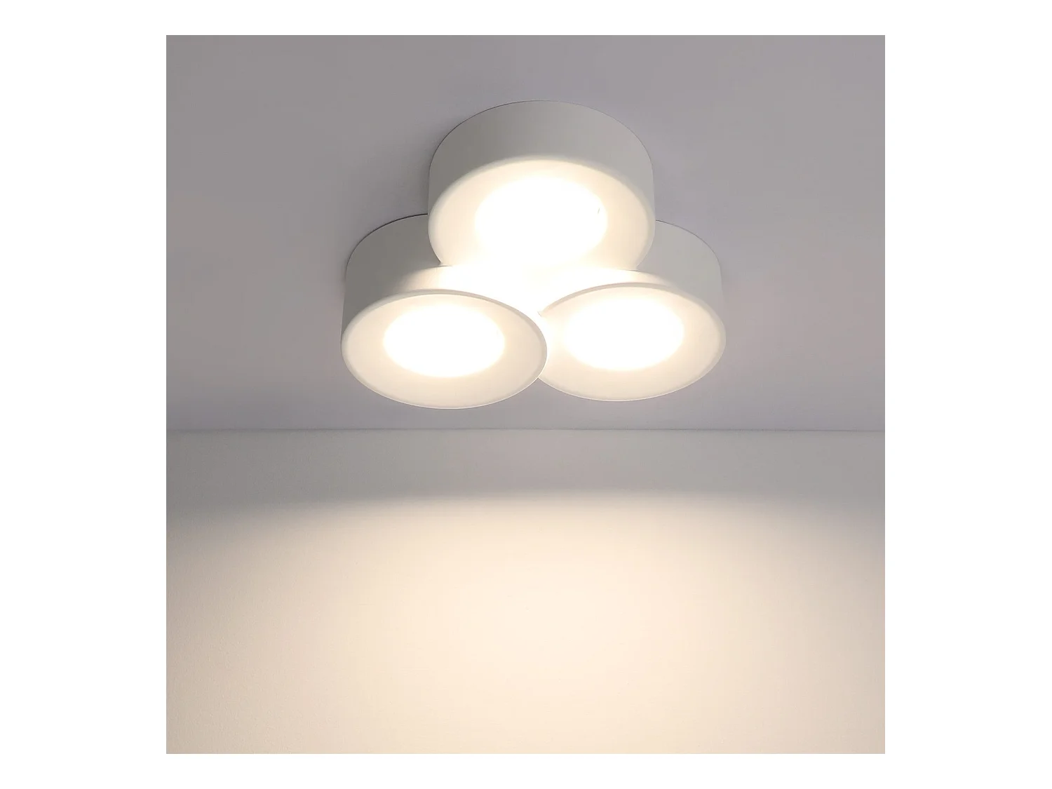 NETTLIFE Plafonnier Spot En Saillie Blanc  Couloir Spots De Plafond Modernes 3 Flammes Gx53 Max.10w