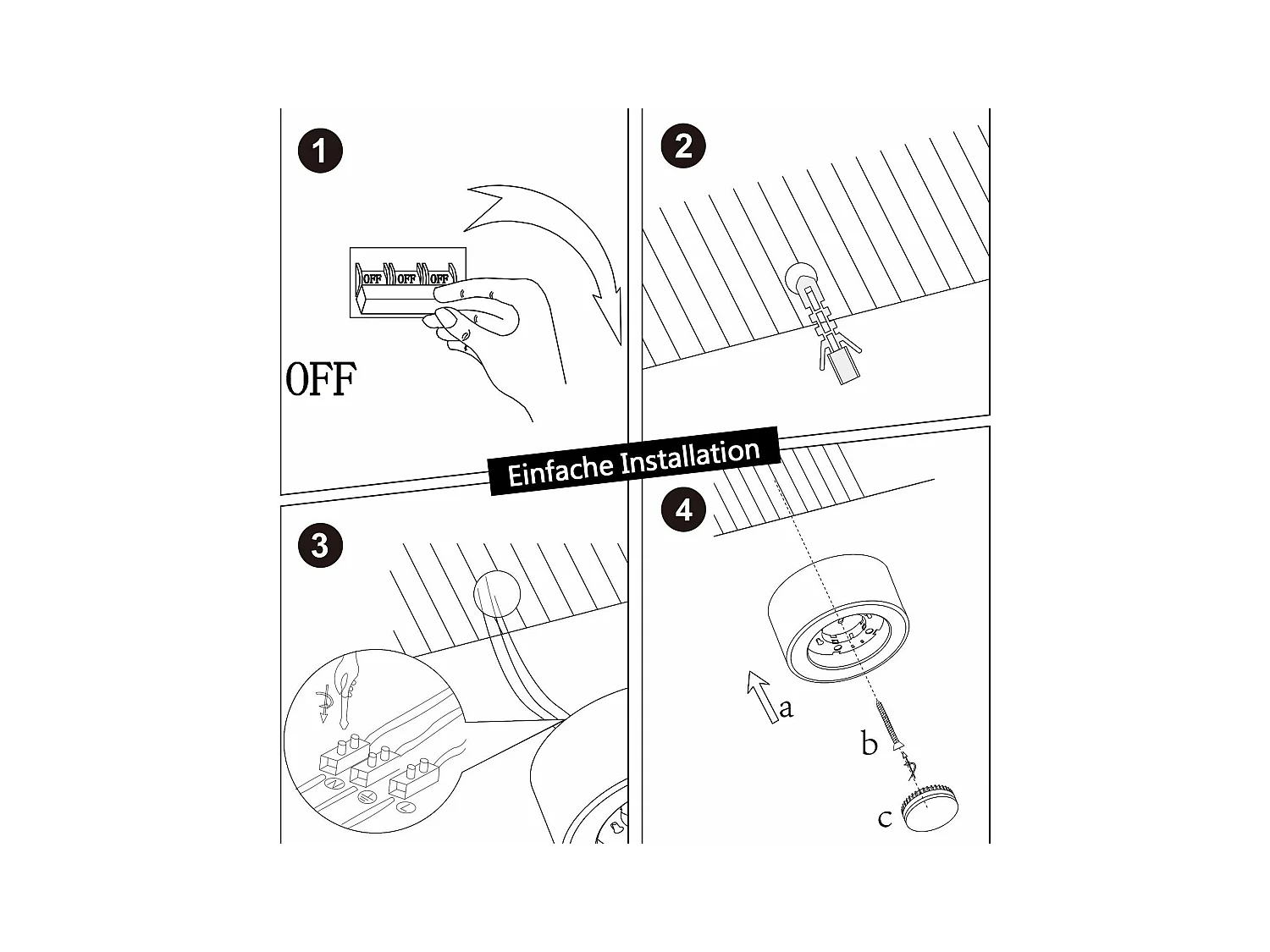 NETTLIFE Okrągły reflektor montowany na powierzchni Biała lampa montowana na powierzchni Gx53 Mała nowoczesna lampa sufitowa 10w