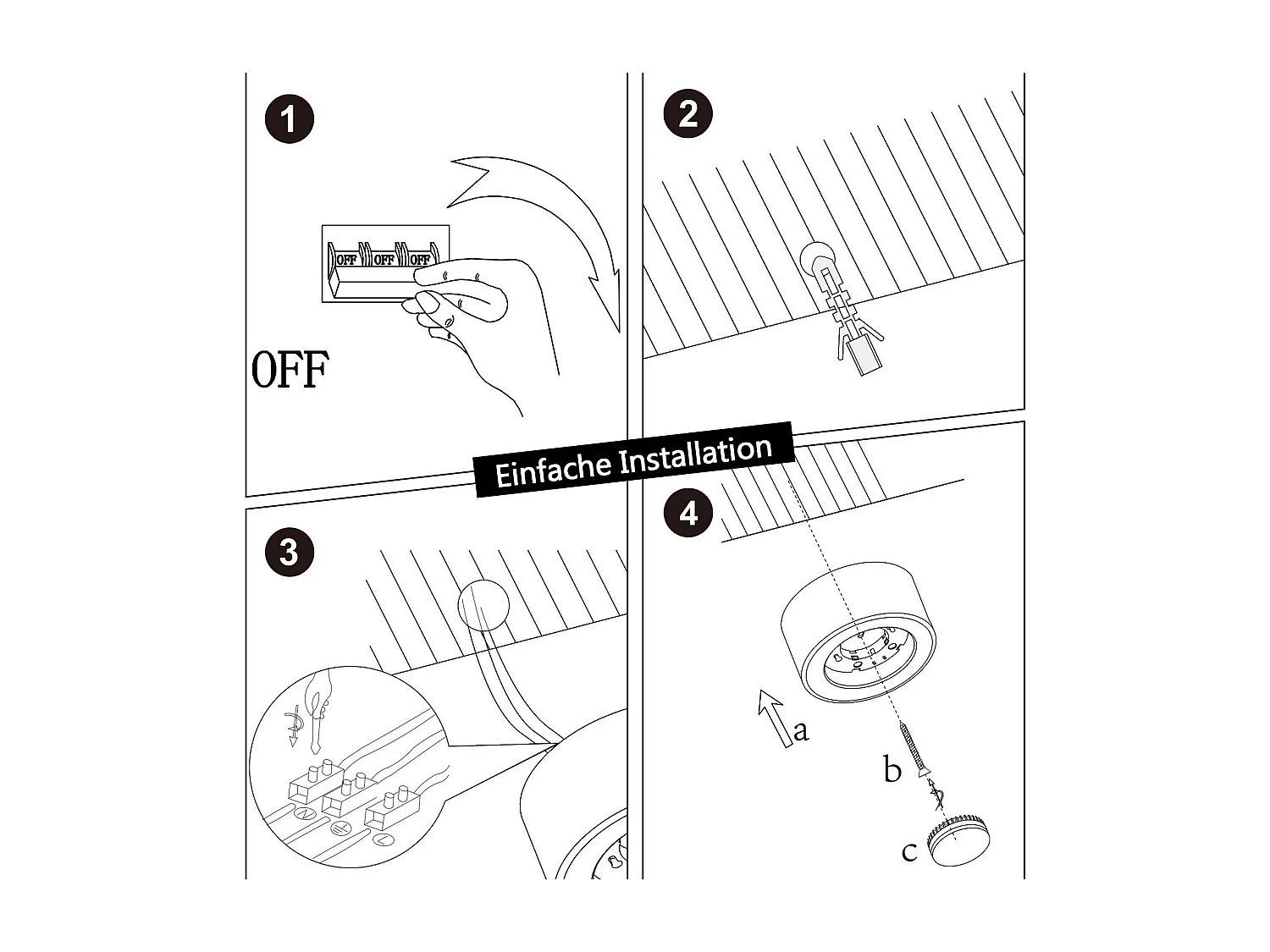 NETTLIFE Spot En Saillie Rond Spot En Saillie Blanc Luminaire En Saillie Gx53 Petit Plafonnier Moderne 10w