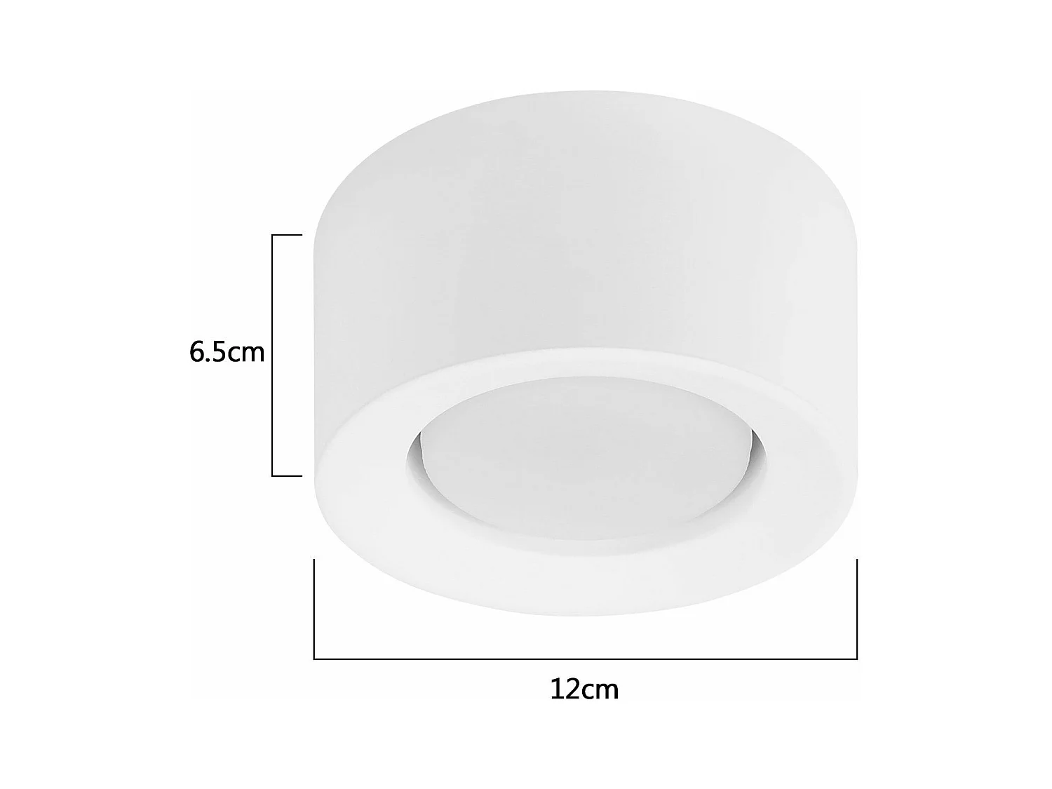 NETTLIFE Spot En Saillie 4 Pièces Spot Rond En Saillie Blanc Luminaire En Saillie Gx53 Plats Moderne Max.10w
