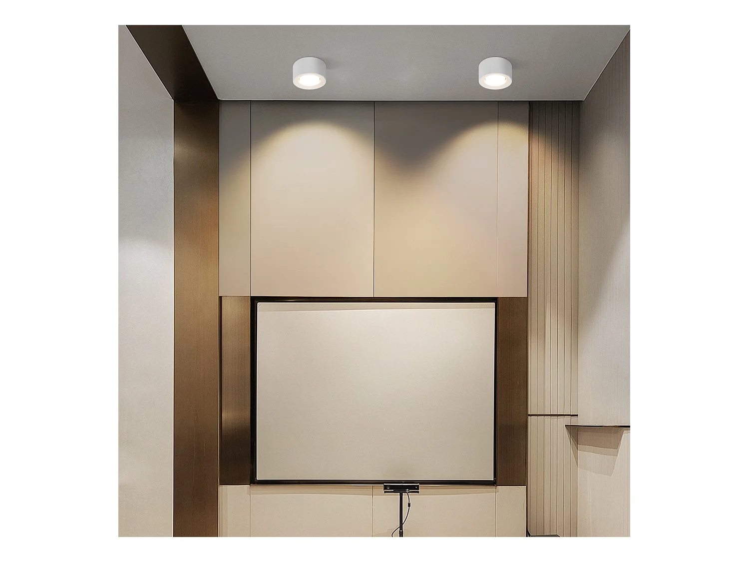 NETTLIFE Spot En Saillie 4 Pièces Spot Rond En Saillie Blanc Luminaire En Saillie Gx53 Plats Moderne Max.10w