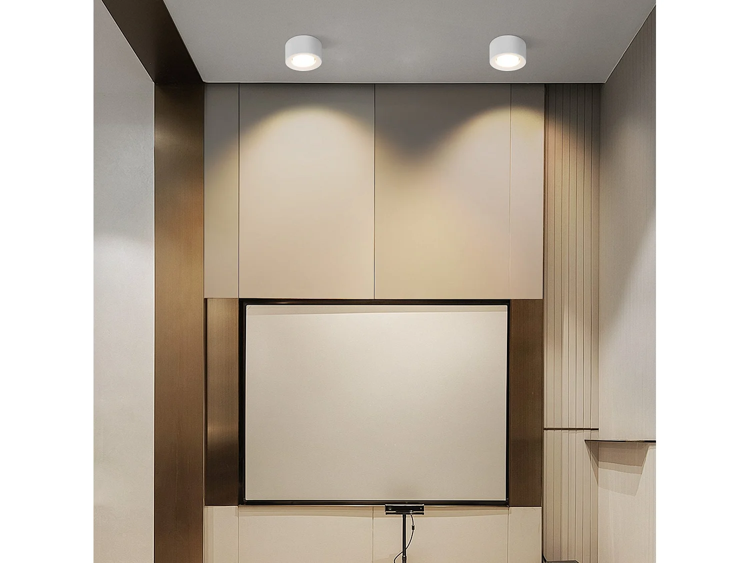 NETTLIFE Spot En Saillie 4 Pièces Spot Rond En Saillie Blanc Luminaire En Saillie Gx53 Plats Moderne Max.10w