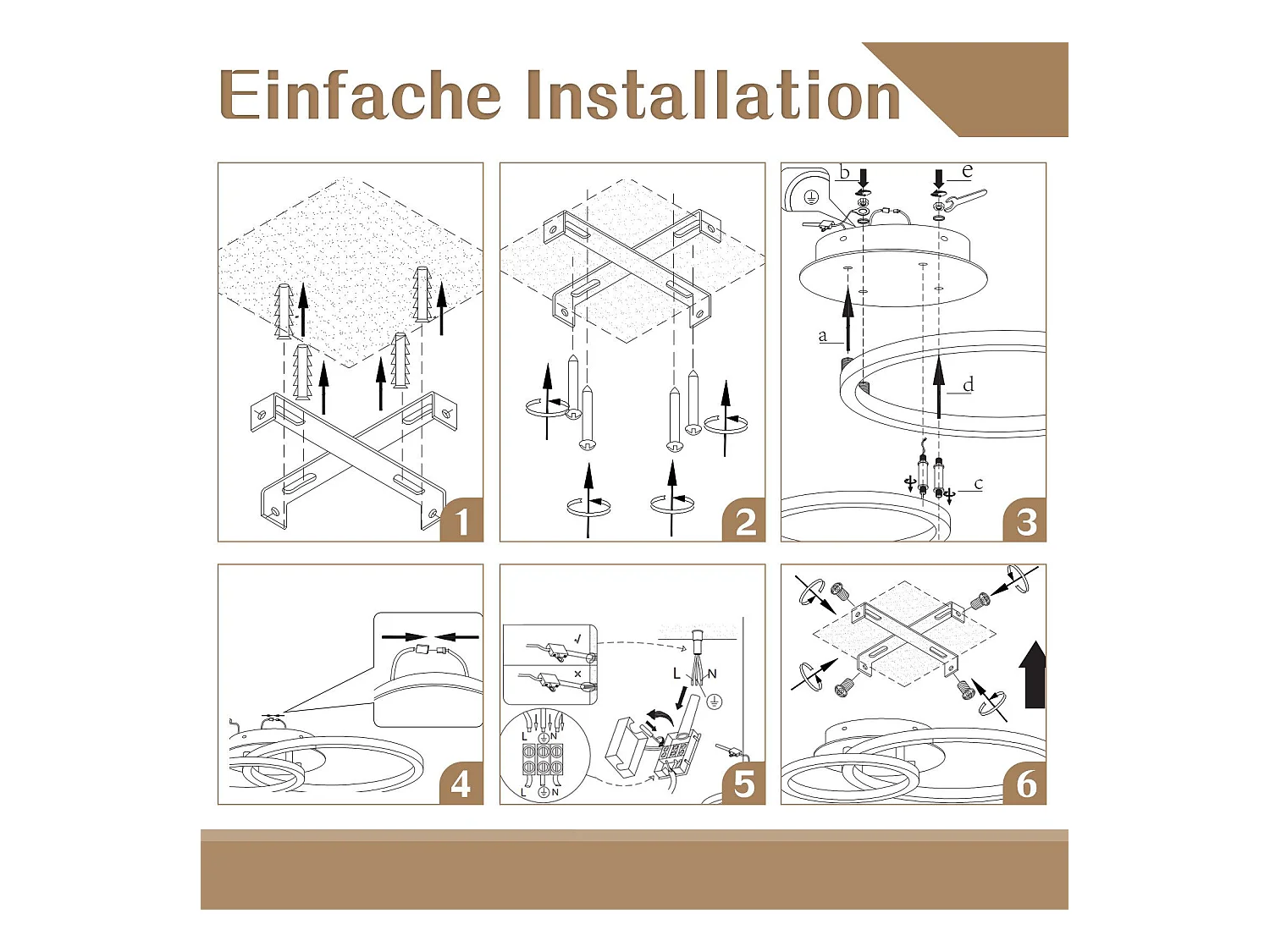 NETTLIFE Dimbare LED-plafondlamp, zwarte woonkamerlamp, moderne slaapkamerlamp, 46W, 2 ringen