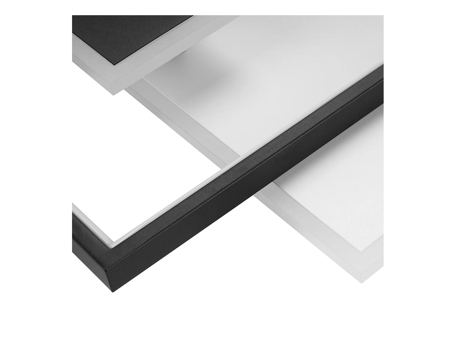 NETTLIFE Lampa sufitowa LED ściemnialna do salonu 62 W z 2 reflektorami sufitowymi, czarna, z pilotem, nowoczesny design akrylowy